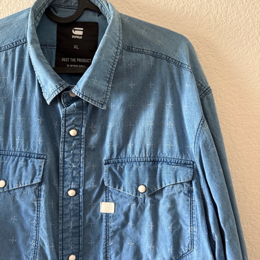 【G STAR RAW】Denim Long Sleeve Shirt Size:XL